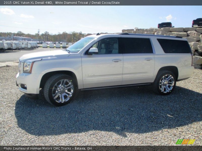 White Diamond Tricoat / Denali Cocoa/Shale 2015 GMC Yukon XL Denali 4WD