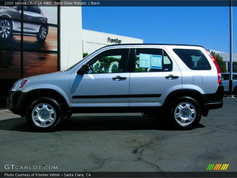 Satin Silver Metallic / Black 2005 Honda CR-V LX 4WD