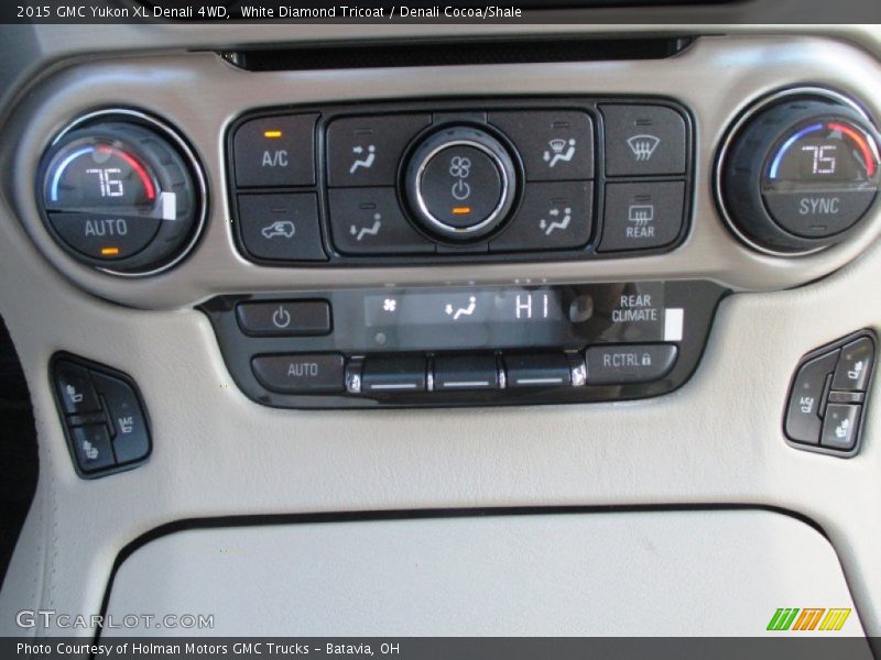 White Diamond Tricoat / Denali Cocoa/Shale 2015 GMC Yukon XL Denali 4WD
