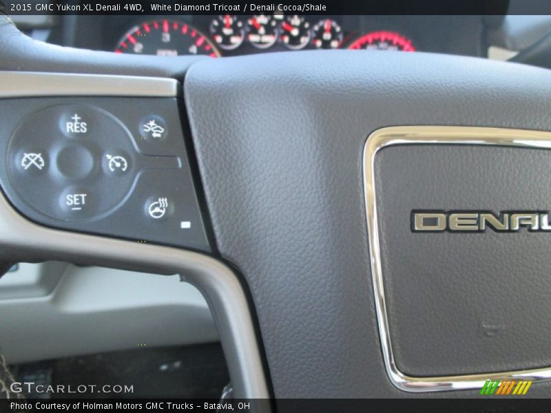 White Diamond Tricoat / Denali Cocoa/Shale 2015 GMC Yukon XL Denali 4WD
