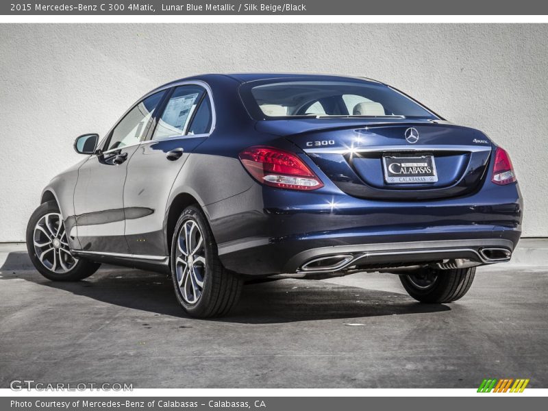 Lunar Blue Metallic / Silk Beige/Black 2015 Mercedes-Benz C 300 4Matic