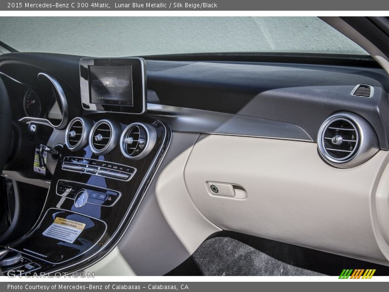 Lunar Blue Metallic / Silk Beige/Black 2015 Mercedes-Benz C 300 4Matic
