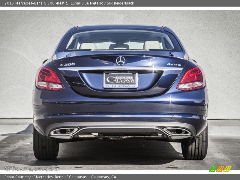 Lunar Blue Metallic / Silk Beige/Black 2015 Mercedes-Benz C 300 4Matic