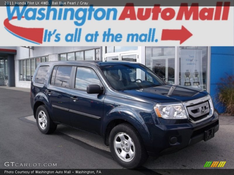 Bali Blue Pearl / Gray 2011 Honda Pilot LX 4WD