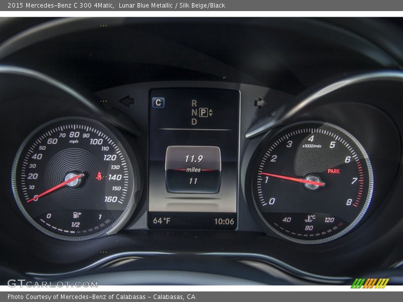 Lunar Blue Metallic / Silk Beige/Black 2015 Mercedes-Benz C 300 4Matic