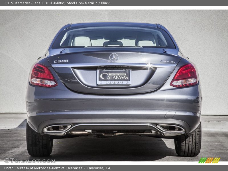 Steel Grey Metallic / Black 2015 Mercedes-Benz C 300 4Matic