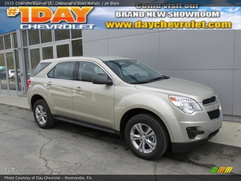 Champagne Silver Metallic / Jet Black 2015 Chevrolet Equinox LS
