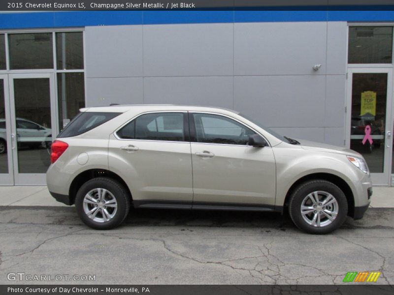 Champagne Silver Metallic / Jet Black 2015 Chevrolet Equinox LS