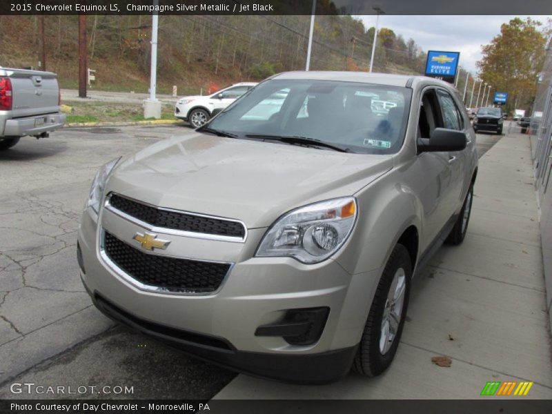 Champagne Silver Metallic / Jet Black 2015 Chevrolet Equinox LS