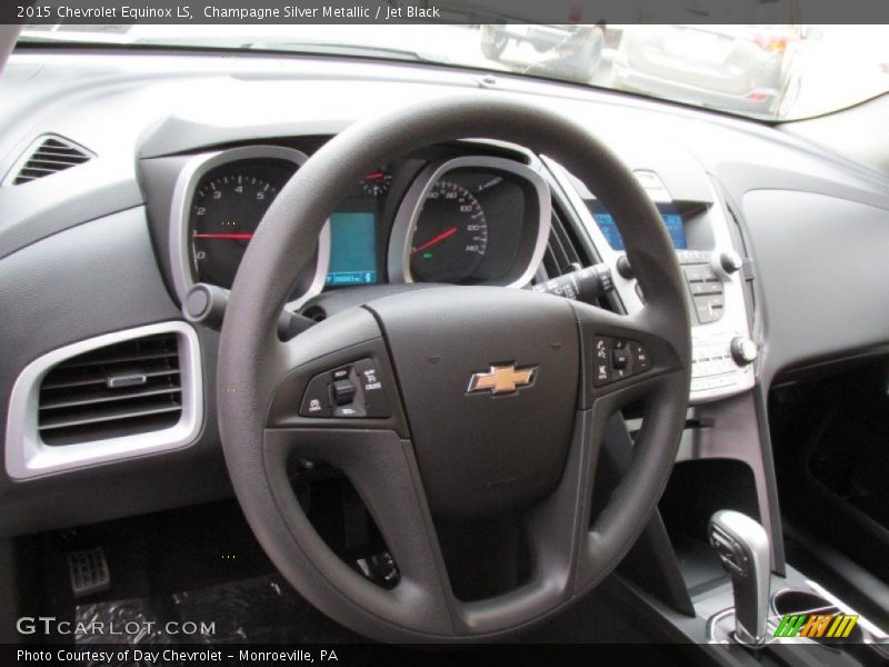 Champagne Silver Metallic / Jet Black 2015 Chevrolet Equinox LS