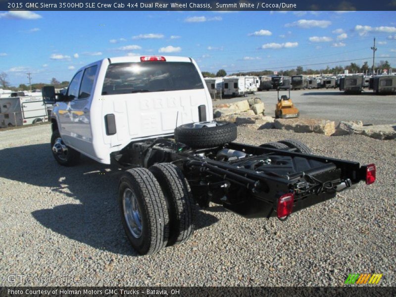  2015 Sierra 3500HD SLE Crew Cab 4x4 Dual Rear Wheel Chassis Summit White