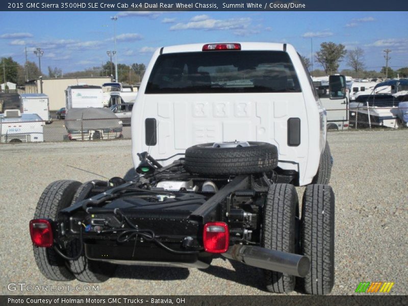 Summit White / Cocoa/Dune 2015 GMC Sierra 3500HD SLE Crew Cab 4x4 Dual Rear Wheel Chassis