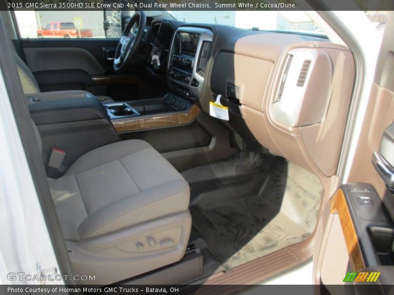Summit White / Cocoa/Dune 2015 GMC Sierra 3500HD SLE Crew Cab 4x4 Dual Rear Wheel Chassis