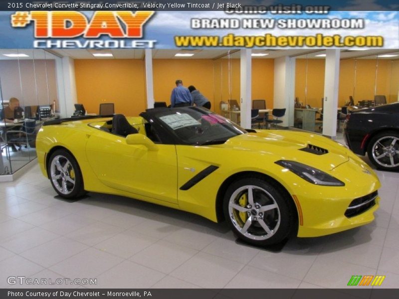 Velocity Yellow Tintcoat / Jet Black 2015 Chevrolet Corvette Stingray Convertible