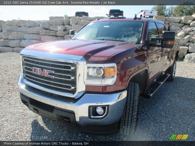 Sonoma Red Metallic / Jet Black 2015 GMC Sierra 2500HD SLE Crew Cab 4x4