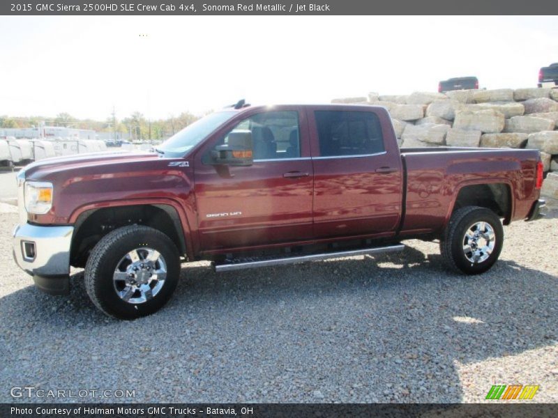 Sonoma Red Metallic / Jet Black 2015 GMC Sierra 2500HD SLE Crew Cab 4x4