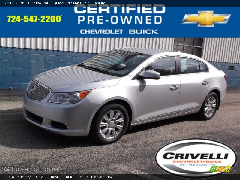 Quicksilver Metallic / Titanium 2012 Buick LaCrosse FWD
