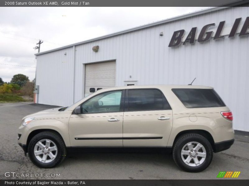 Gold Mist / Tan 2008 Saturn Outlook XE AWD