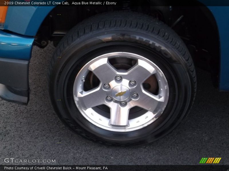 Aqua Blue Metallic / Ebony 2009 Chevrolet Colorado LT Crew Cab