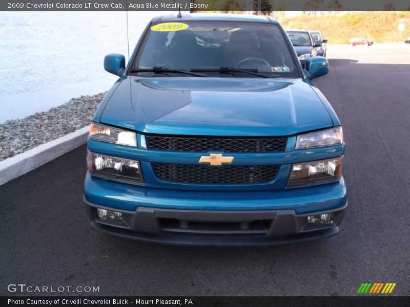 Aqua Blue Metallic / Ebony 2009 Chevrolet Colorado LT Crew Cab