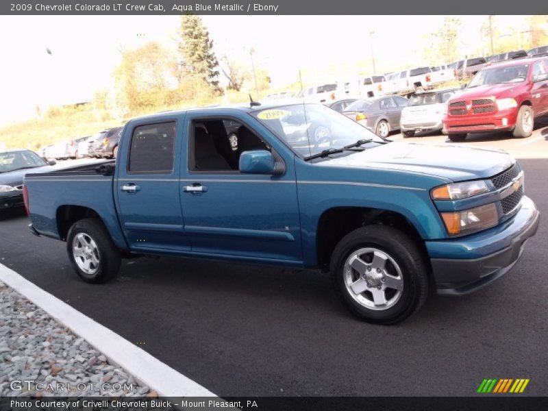 Aqua Blue Metallic / Ebony 2009 Chevrolet Colorado LT Crew Cab