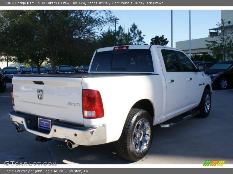Stone White / Light Pebble Beige/Bark Brown 2009 Dodge Ram 1500 Laramie Crew Cab 4x4