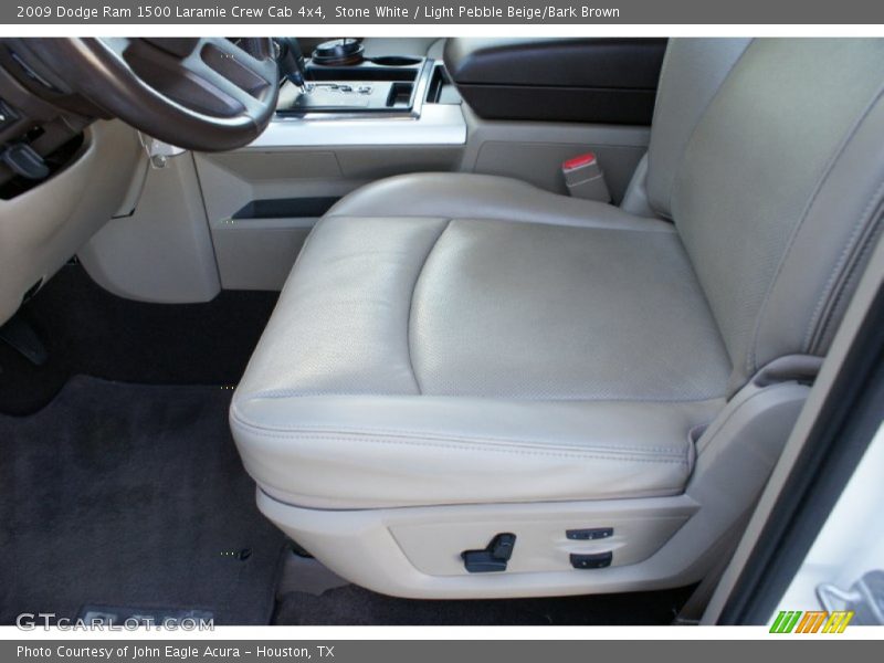 Stone White / Light Pebble Beige/Bark Brown 2009 Dodge Ram 1500 Laramie Crew Cab 4x4