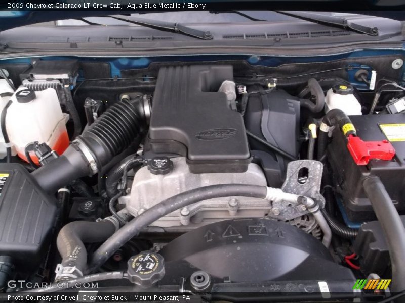 Aqua Blue Metallic / Ebony 2009 Chevrolet Colorado LT Crew Cab