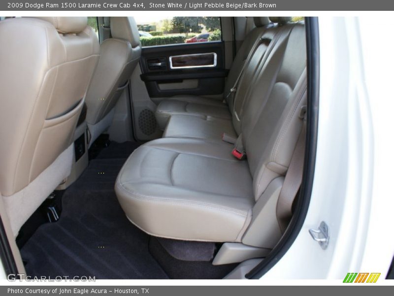 Stone White / Light Pebble Beige/Bark Brown 2009 Dodge Ram 1500 Laramie Crew Cab 4x4