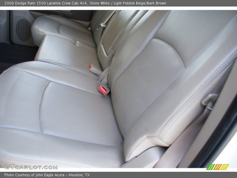 Stone White / Light Pebble Beige/Bark Brown 2009 Dodge Ram 1500 Laramie Crew Cab 4x4
