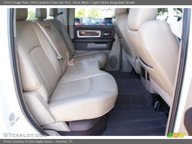 Stone White / Light Pebble Beige/Bark Brown 2009 Dodge Ram 1500 Laramie Crew Cab 4x4