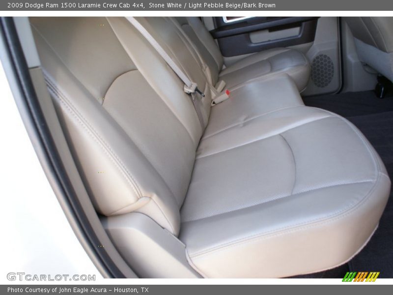 Stone White / Light Pebble Beige/Bark Brown 2009 Dodge Ram 1500 Laramie Crew Cab 4x4