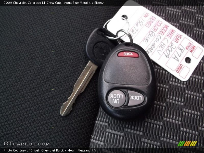Aqua Blue Metallic / Ebony 2009 Chevrolet Colorado LT Crew Cab