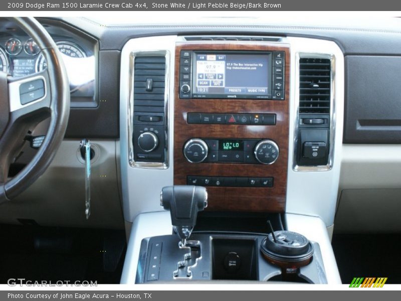 Stone White / Light Pebble Beige/Bark Brown 2009 Dodge Ram 1500 Laramie Crew Cab 4x4