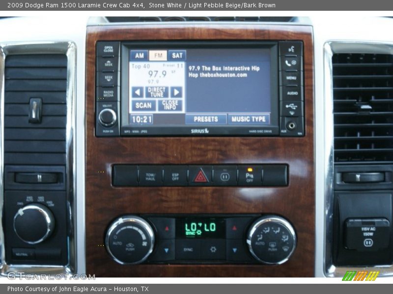 Stone White / Light Pebble Beige/Bark Brown 2009 Dodge Ram 1500 Laramie Crew Cab 4x4