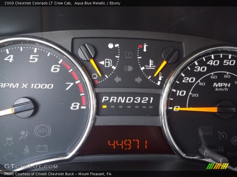 Aqua Blue Metallic / Ebony 2009 Chevrolet Colorado LT Crew Cab