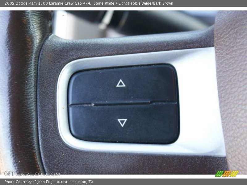 Stone White / Light Pebble Beige/Bark Brown 2009 Dodge Ram 1500 Laramie Crew Cab 4x4