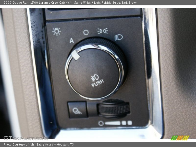 Stone White / Light Pebble Beige/Bark Brown 2009 Dodge Ram 1500 Laramie Crew Cab 4x4