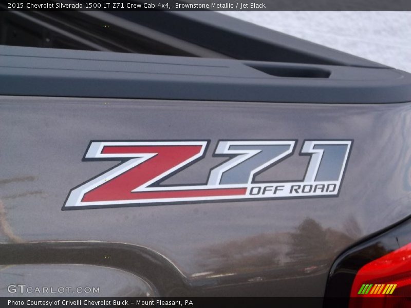 Brownstone Metallic / Jet Black 2015 Chevrolet Silverado 1500 LT Z71 Crew Cab 4x4