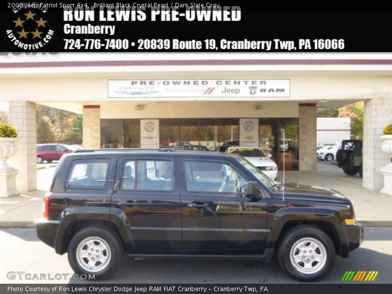 Brilliant Black Crystal Pearl / Dark Slate Gray 2008 Jeep Patriot Sport 4x4
