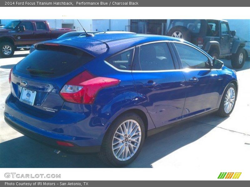 Performance Blue / Charcoal Black 2014 Ford Focus Titanium Hatchback