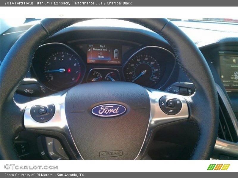 Performance Blue / Charcoal Black 2014 Ford Focus Titanium Hatchback
