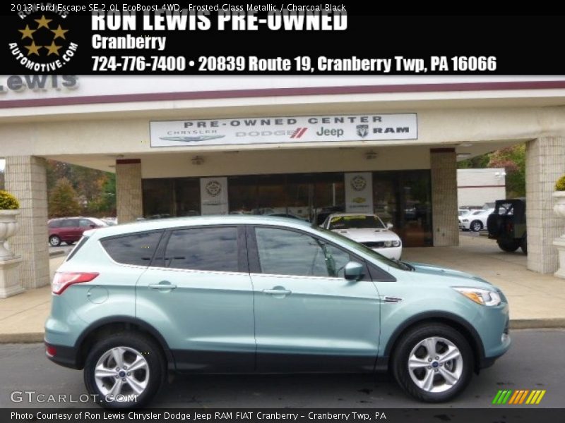 Frosted Glass Metallic / Charcoal Black 2013 Ford Escape SE 2.0L EcoBoost 4WD