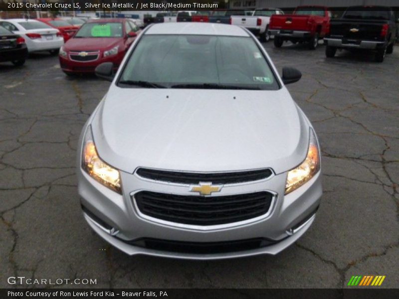 Silver Ice Metallic / Jet Black/Medium Titanium 2015 Chevrolet Cruze LS