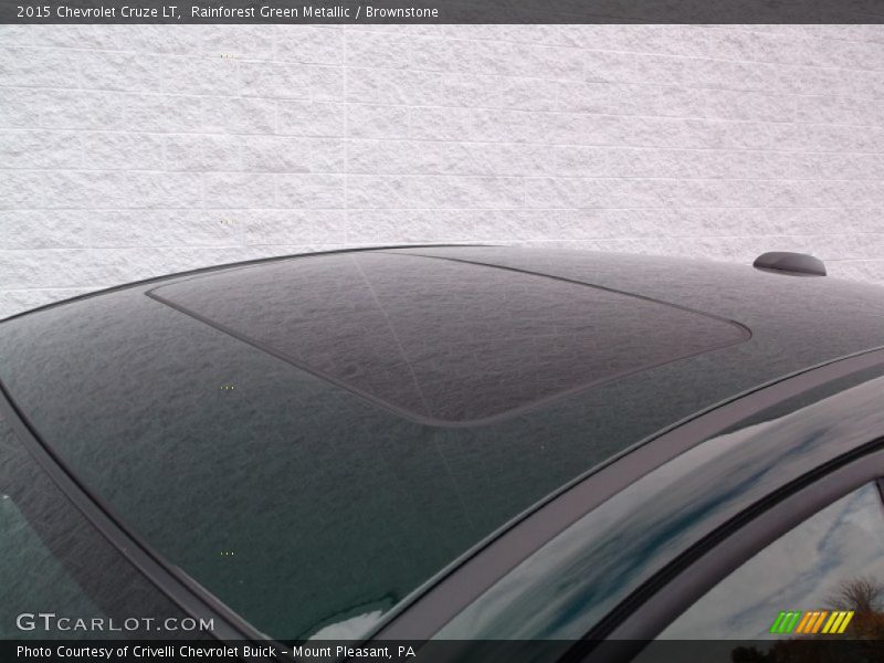 Rainforest Green Metallic / Brownstone 2015 Chevrolet Cruze LT