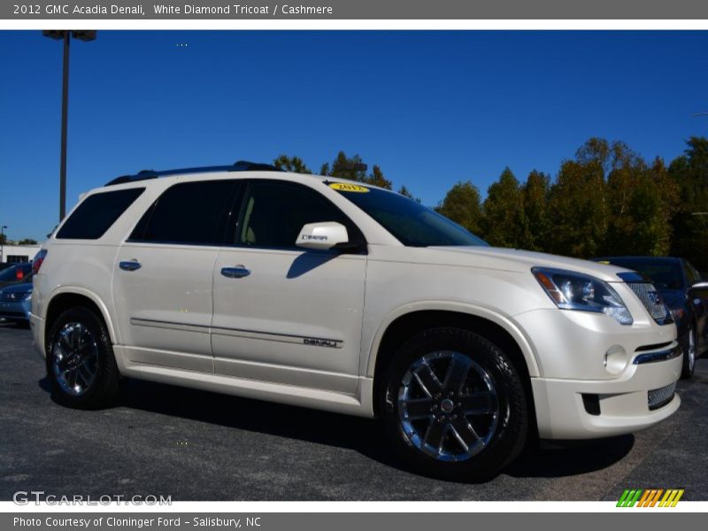 White Diamond Tricoat / Cashmere 2012 GMC Acadia Denali