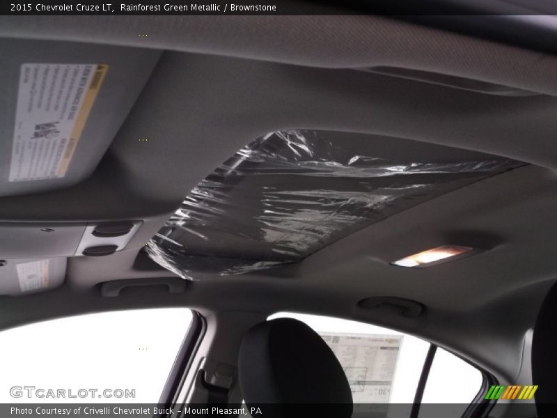 Rainforest Green Metallic / Brownstone 2015 Chevrolet Cruze LT