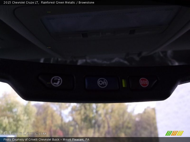 Rainforest Green Metallic / Brownstone 2015 Chevrolet Cruze LT