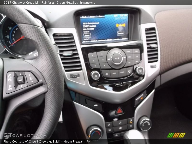 Rainforest Green Metallic / Brownstone 2015 Chevrolet Cruze LT