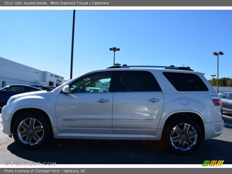 White Diamond Tricoat / Cashmere 2012 GMC Acadia Denali